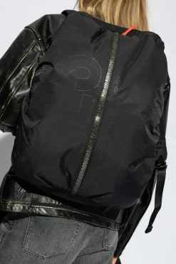 Diesel CZARNY Plecak `ZIP-D ZIP-D BACKPACK`