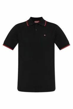 Diesel CZARNY Polo `T-FERRY-MICRODIV`