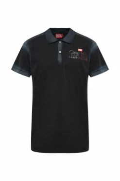 Diesel CZARNY Polo `T-NOAH-NC`