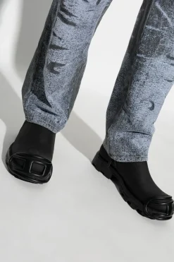Diesel CZARNY Skórzane buty ‘D-HAMMER’