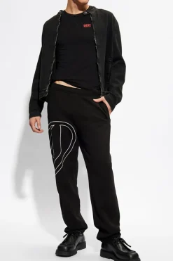 Diesel CZARNY Spodnie dresowe ‘P-MARKY-MEGOVAL-D’