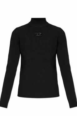 Diesel CZARNY Sweter z logo ‘K-ZACKARY’