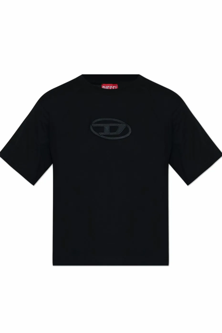 Diesel CZARNY Top z logo ‘T-BUXT-CROP-OD’