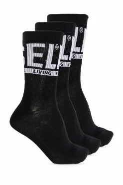 Diesel CZARNY Trójpak skarpet ` SKM-RAY-THREEPACK`