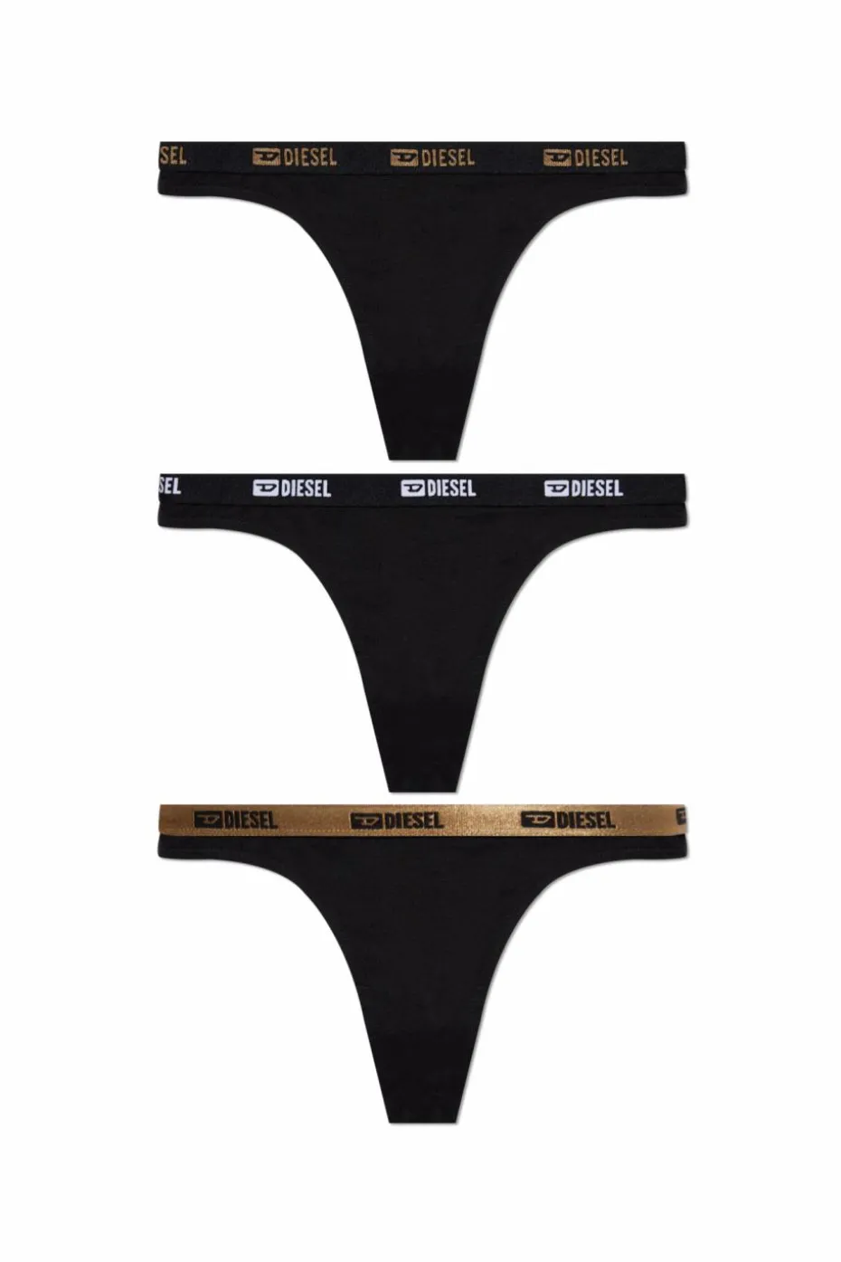 Diesel CZARNY Trójpak stringów `STARS-GFT-3PACK`