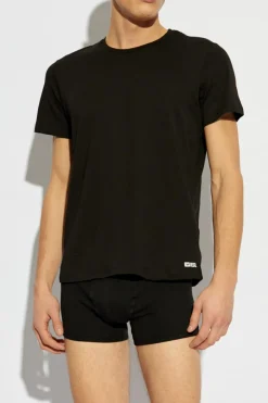 Diesel CZARNY Trójpak t-shirtów