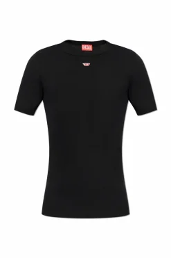 Diesel CZARNY T-shirt `D-RIBBER-N`