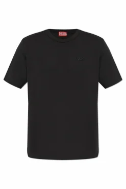 Diesel CZARNY T-shirt `T-ADJUST-SLITS-R17`