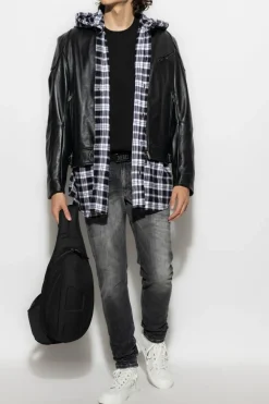 Diesel CZARNY T-shirt ‘T-BOGGY-MEGOVAL-D’