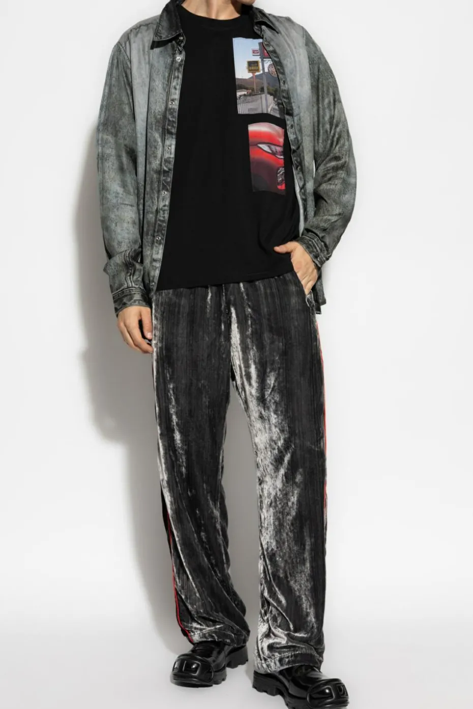 Diesel CZARNY T-shirt `T-BOXT-T3`