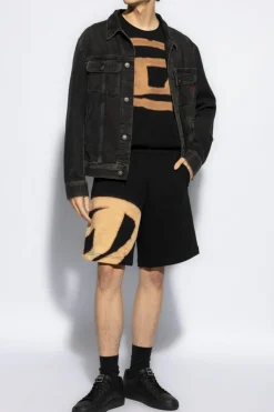 Diesel CZARNY T-shirt `T-BOXT-BLEACH`