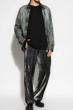 Diesel CZARNY T-shirt `T-BOXT-LS-INT` z długimi rękawami