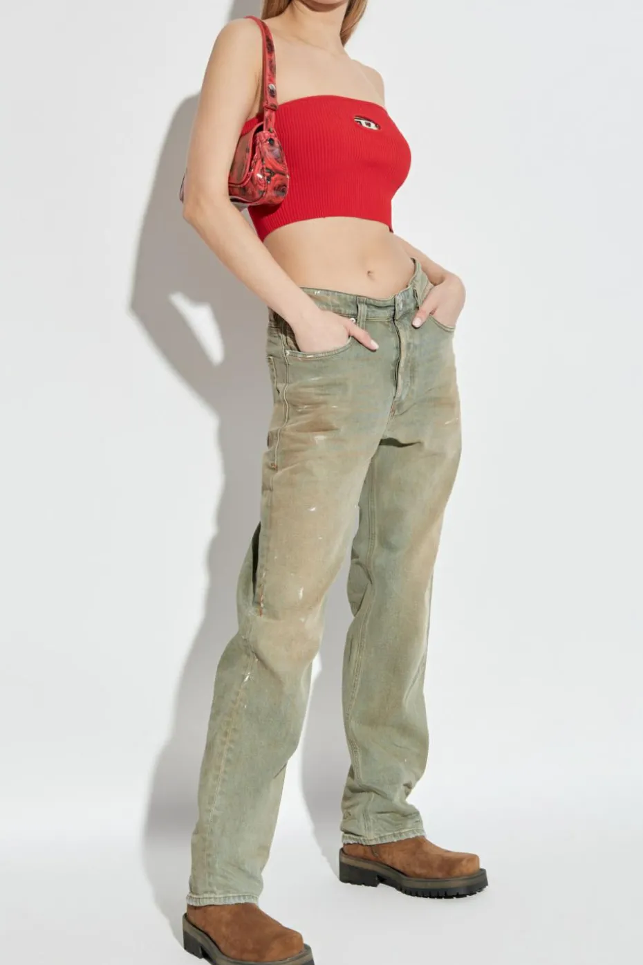 Diesel CZERWONY Top `M-CLARKSVILLEX`