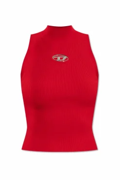 Diesel CZERWONY Top z logo `M-ONERVAX-TOP`