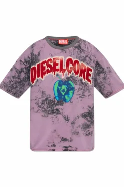 Diesel FIOLETOWY T-shirt `T-BOXT-R9`