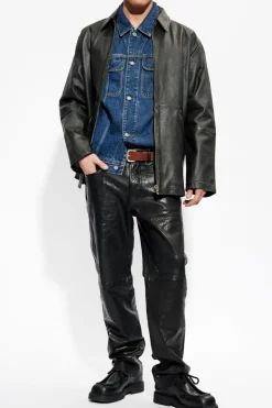 Diesel GRANATOWY Jeansowa kurtka ‘D-BARCY’