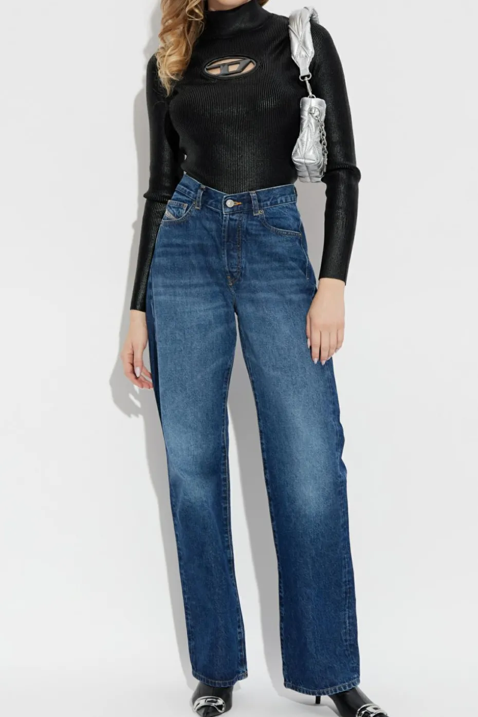 Diesel GRANATOWY Jeansy `1971 D-SENT`