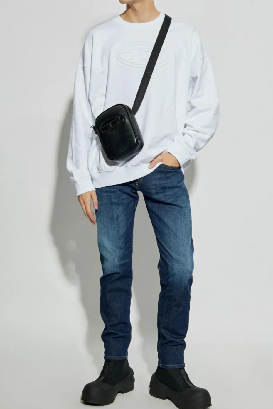 Diesel GRANATOWY Jeansy ` 2019 D-STRUKT` L.32