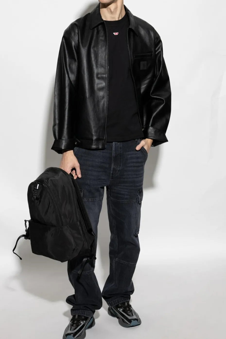 Diesel GRANATOWY Jeansy `D-UTY-CARGO L.32`
