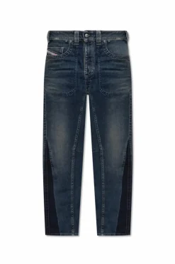 Diesel GRANATOWY Jeansy `D-MACRO-RE` L.32