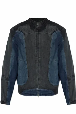Diesel GRANATOWY Kurtka jeansowa `D-BLENK-S`