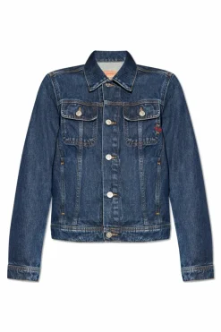 Diesel GRANATOWY Kurtka jeansowa ‘DE-BONNY’