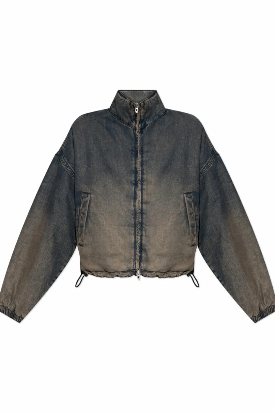 Diesel GRANATOWY Kurtka jeansowa `DE-FLOWER-S`