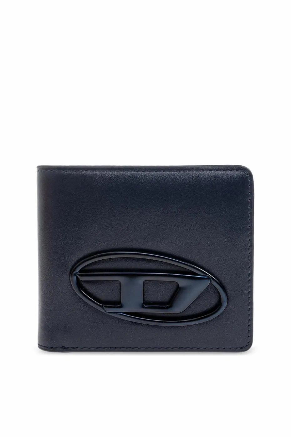 Diesel GRANATOWY Skórzany portfel `HOLI-D BI FOLD`