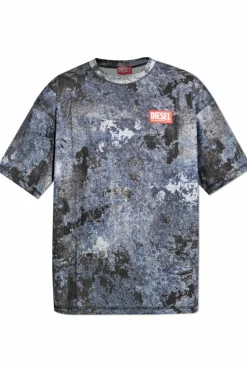 Diesel GRANATOWY T-shirt `T-BOXT-R12`
