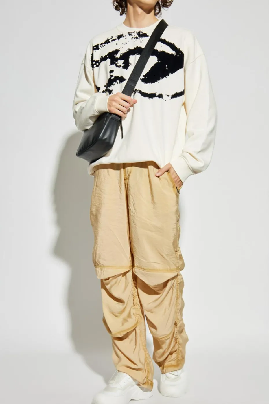 Diesel kremowy Bluza `S-BOXT-N5`