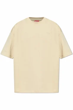 Diesel kremowy T-shirt `T-BOGGY-T3`