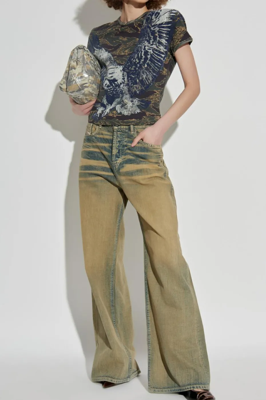 Diesel MULTIKOLOR T-shirt `T-UNCUTIE-LONG-R1`