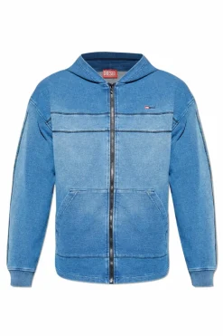 Diesel NIEBIESKI Bluza `S-BLAXT-HOOD-ZIP-NEW`