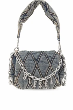 Diesel NIEBIESKI Jeansowa torba na ramię ‘CHARM-D’