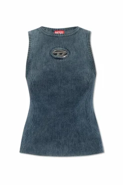 Diesel NIEBIESKI Prążkowany top `M-ANCHOR-A-SL`