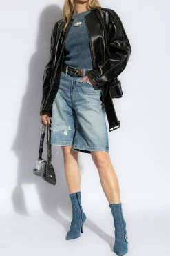 Diesel NIEBIESKI Prążkowany top `M-ANCHOR-A-SL`