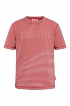 Diesel RÓŻOWY T-shirt ` T-ADJUST-R13`