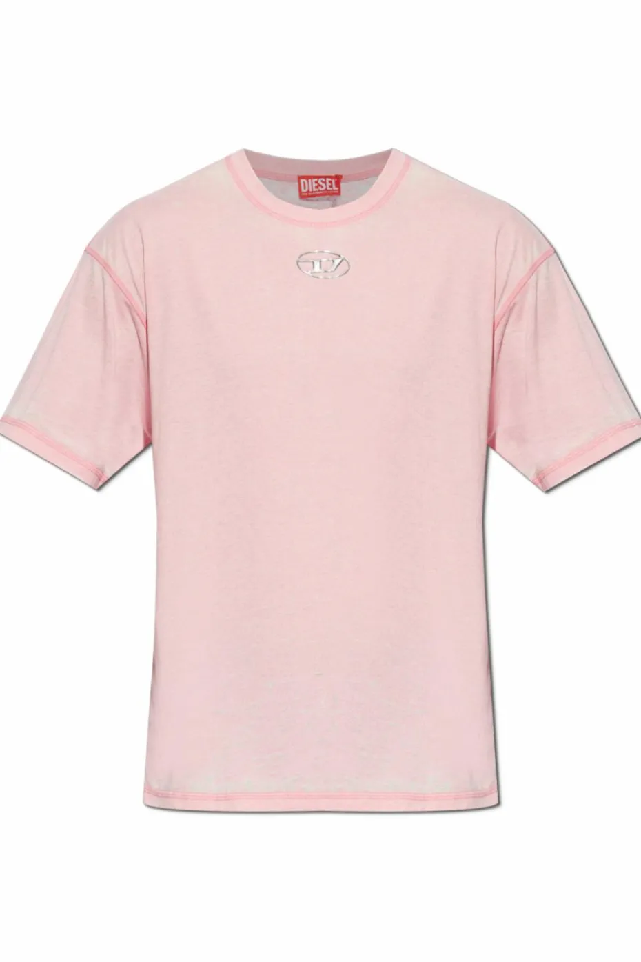 Diesel RÓŻOWY T-shirt `T-BOXT-PAK`