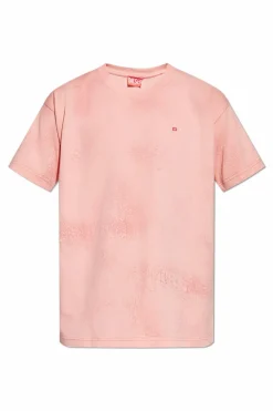 Diesel RÓŻOWY T-shirt `T-NORM-T8`