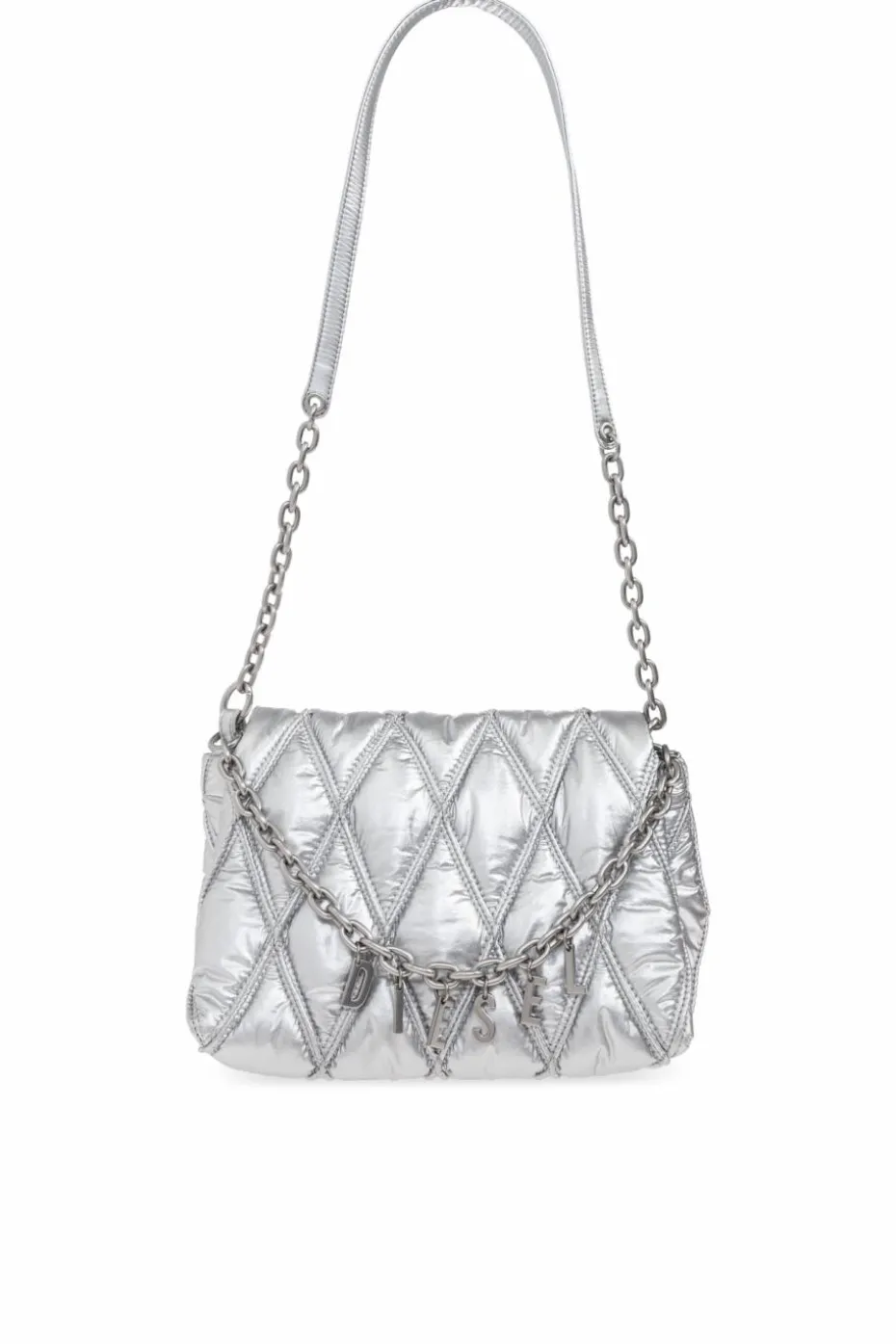 Diesel SREBRNY Torba na ramię `HARM-D SHOULDER`