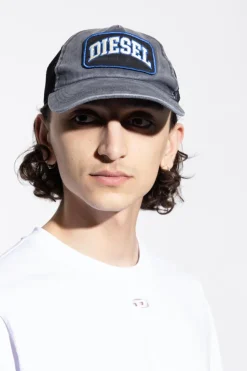 Diesel SZARY Czapka z daszkiem