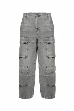 Diesel SZARY Jeansy `D-TOUCH-CARGO L.32`