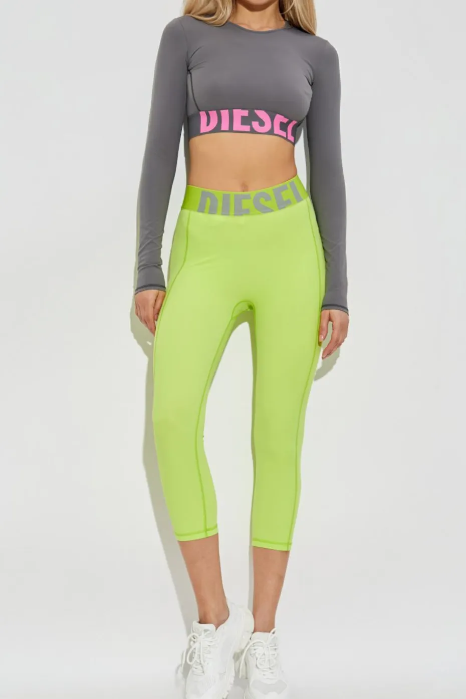 Diesel SZARY Krótki top `MELISSA-D-POP`