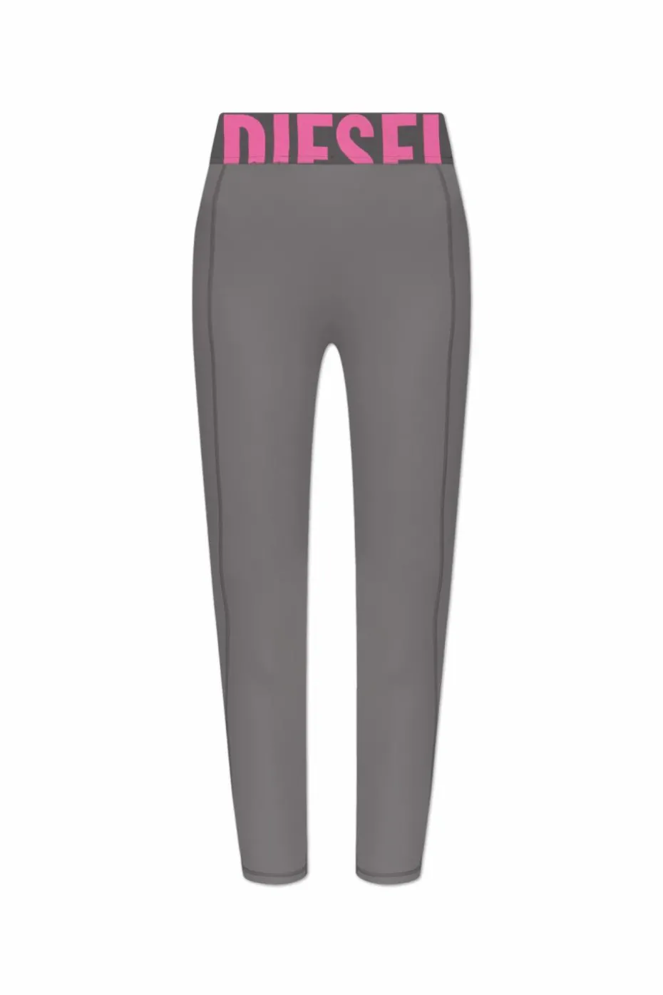 Diesel SZARY Legginsy z logo