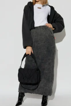 Diesel SZARY Ocieplana bluza ` F-ENERDI`