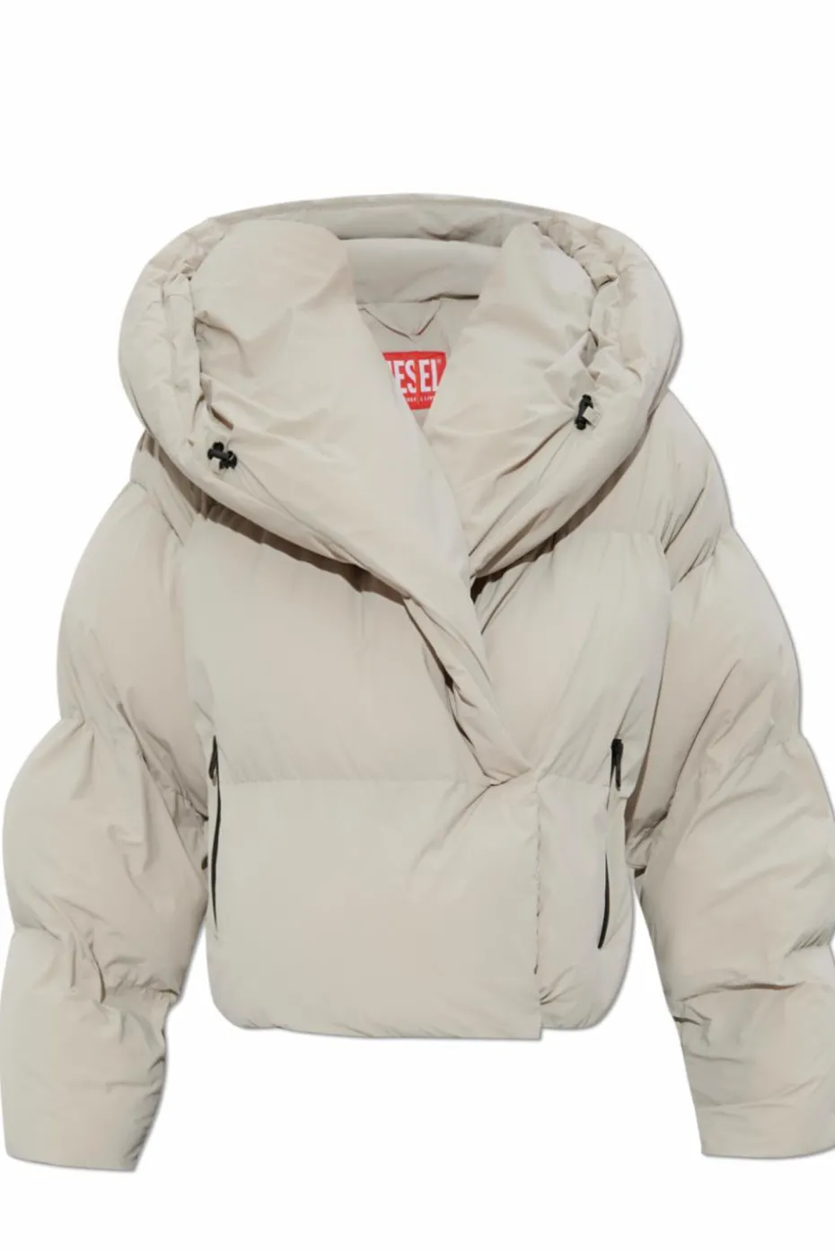 Diesel SZARY Ocieplana kurtka `W-ILEY-T1`