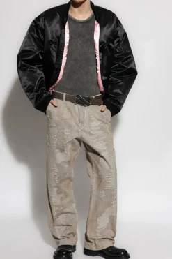 Diesel SZARY Spodnie `D-BOIX-FSG1`