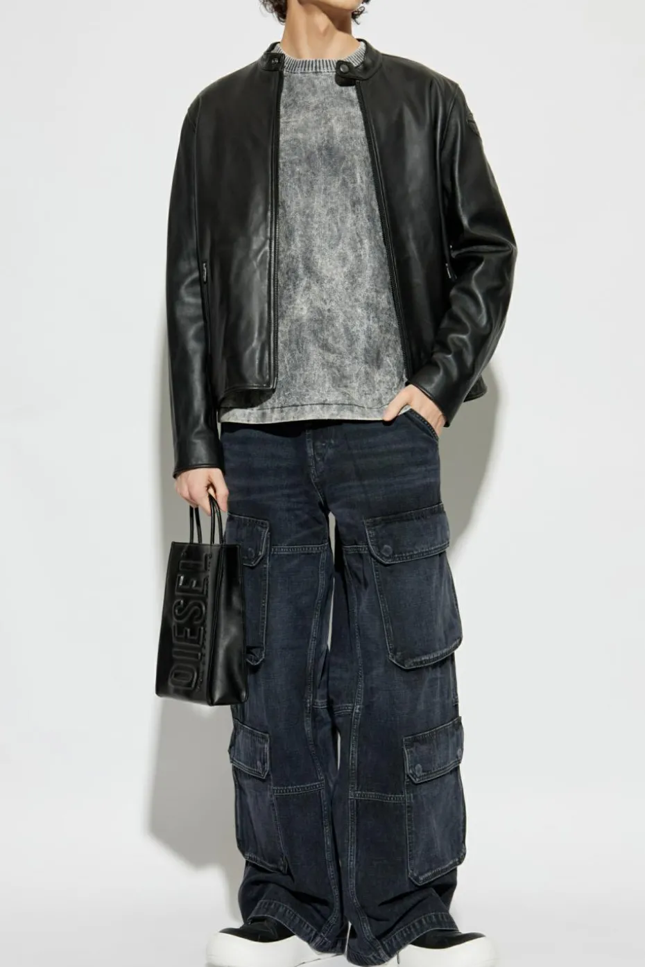 Diesel SZARY Sweter `K-BRUTUS`