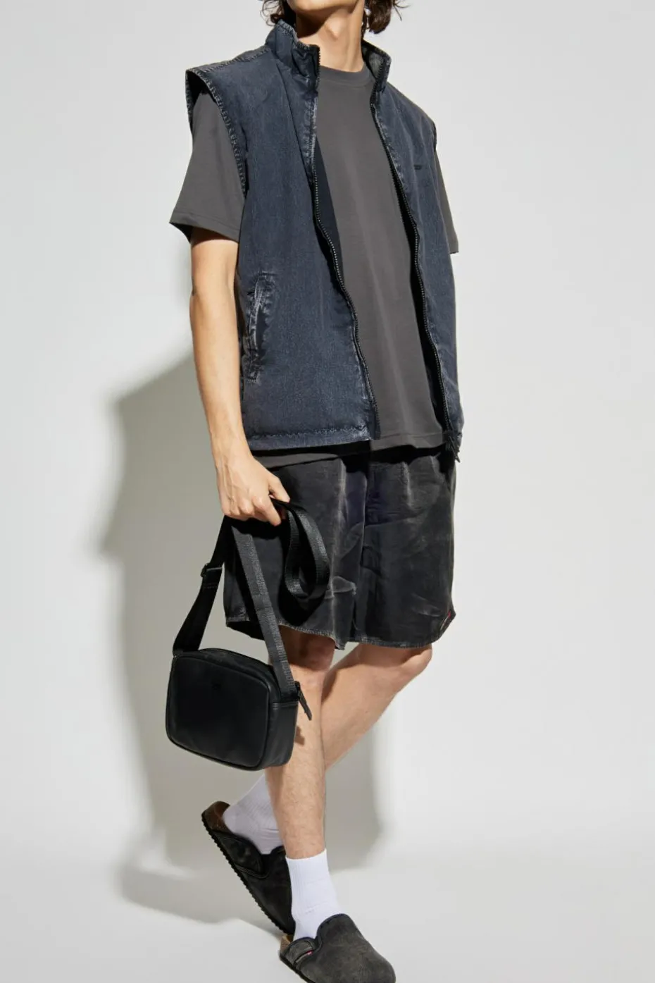 Diesel SZARY T-shirt `T-ADJUST-DOVAL-PJ`