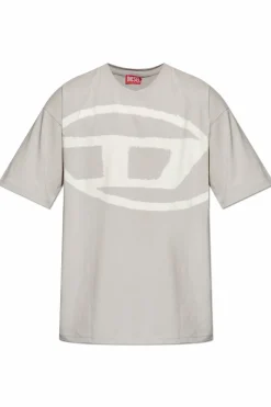 Diesel SZARY T-shirt `T-BOXT-BLEACH`